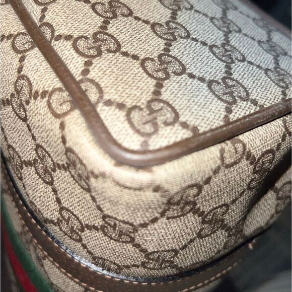 AUTHENTIC GUCCI WEB VINTAGE CLASSIC OPHIDIA SMALL BOSTON BAG - Picture 10 of 16